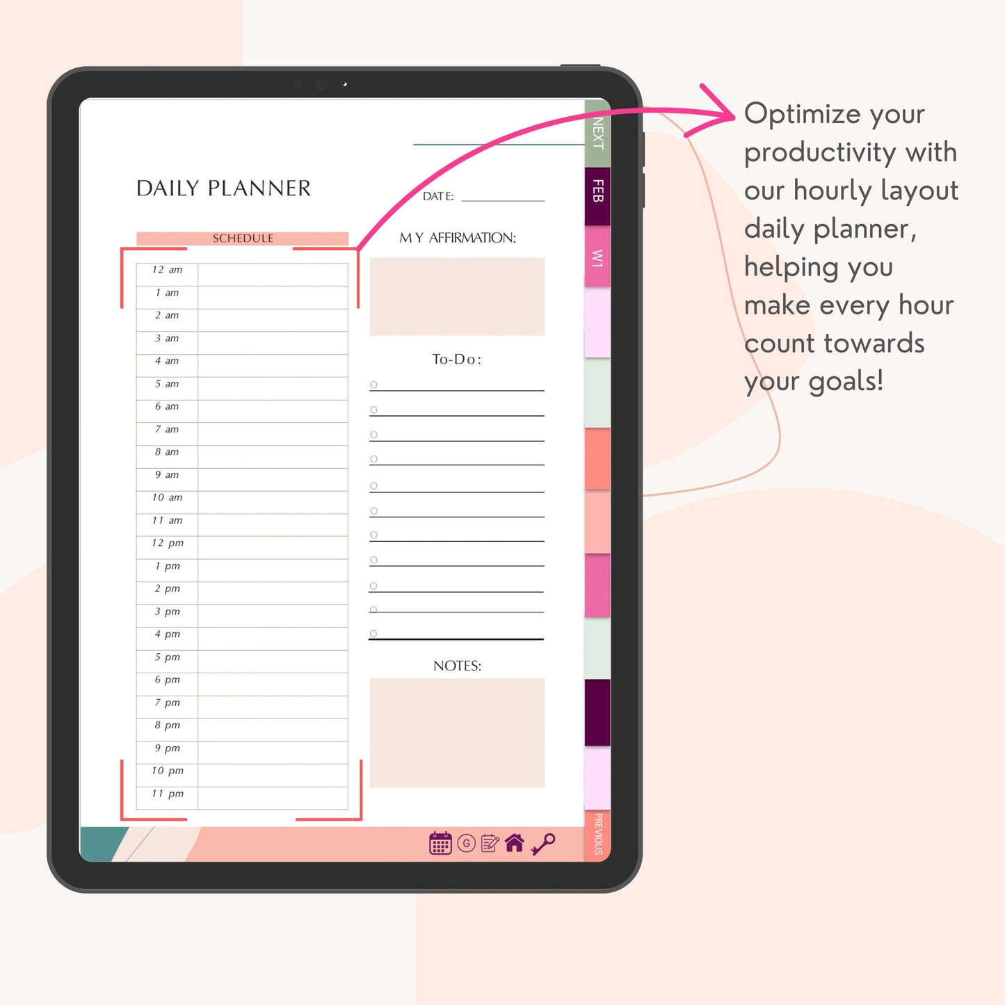 Undated Digital Self Love Life Planner