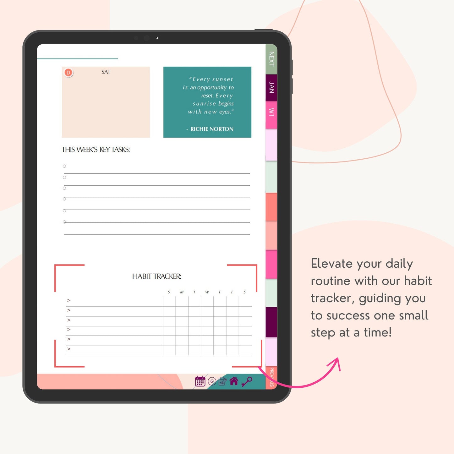 Undated Digital Self Love Life Planner